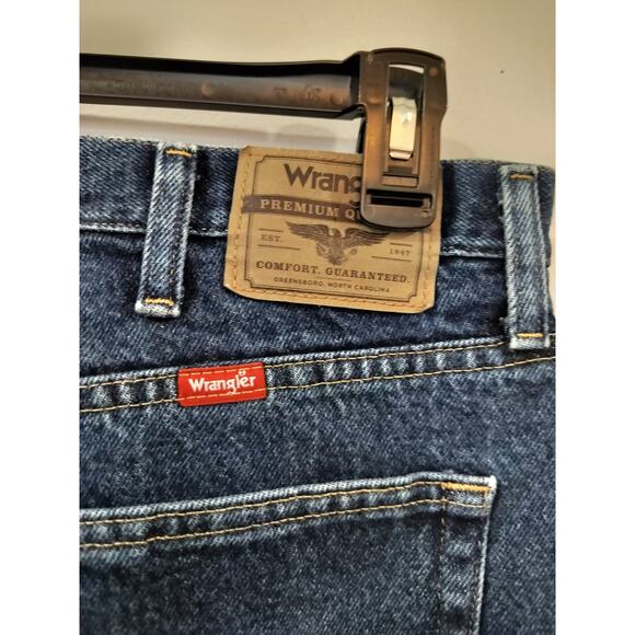 Wrangler 96501 Regular Fit Jeans Mens 35x32 Blue Denim Straight Leg USA - Picture 7 of 10